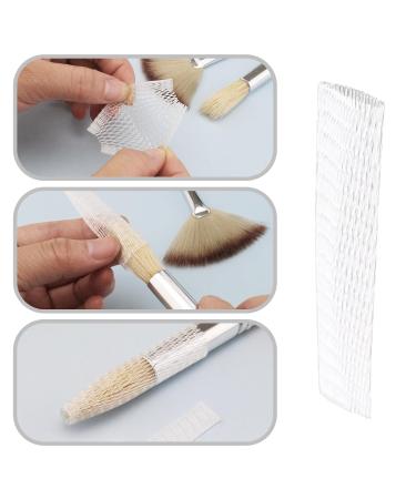 100pcs Makeup Brush Protective Covers - Premium Sewing Thread Mesh Netting - 6x1 cm Polyethylene Brush Protection - Buy Online on GoSupps.com
