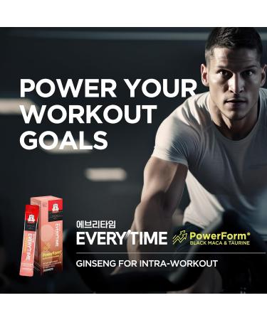 JUNG KWAN JANG Everytime PowerForm - Herbal Energy Drink Packets with Korean Red Ginseng, Black Maca Root & Taurine - Non GMO (0.33 fl oz, 10 Sticks) - Buy Online on GoSupps.com