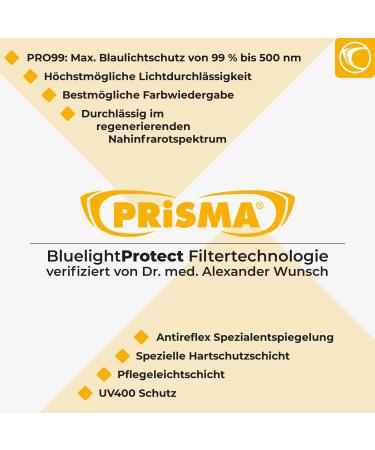 Prism Pro99 Blue Light Filter Clip-On Glasses | 99% Light Protection for Work PC & TV | Reduce Eye Strain & Sleep Better | Unisex Design - Buy Online on GoSupps.com