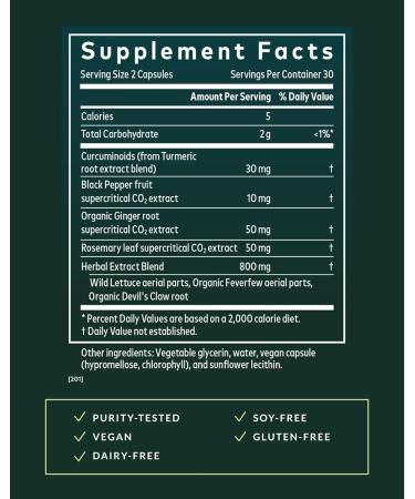 Gaia Herbs Turmeric Supreme Ache- Helps Provide Relief of Occasional Aches - with Turmeric Curcumin Black Pepper Devil s Claw Ginger Feverfew & More - 60 Liquid Phyto-Capsules(30-Day Supply) unflavored 60 Count (Pack of  - Buy Online on GoSupps.com