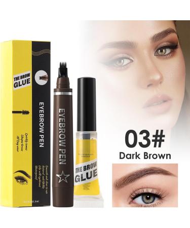  Hitburu Eyebrow pencil eyebrow pencils for women - Smudge and sweat resistant eyebrow pen liquid eyebrow makeup pen 4-pronged fork with gel for - Buy Online on GoSupps.com