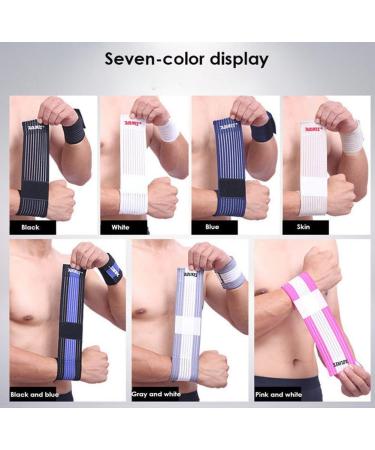 Adjustable Black Wrist Bandage Support Brace for Men | Elastic Stretchy Gym Training Straps & Safety Protector - Buy Online on GoSupps.com