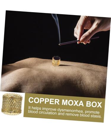 Lurrose 30-Piece Moxa Sticks for Smoking Massage | Handmade Moxibustion Rolls | Artemisia Wormwood Heat Boxes with Metal Stand - 3.5x3.5cm Gold - Global Shipping Available - Buy Online on GoSupps.com