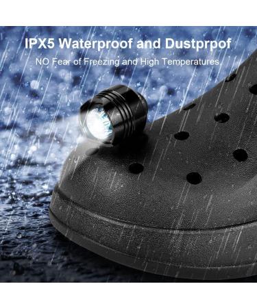 2 Pack Glow in The Dark Headlights for Croc Shoes - 3 Light Modes Shoe Charms for Walking, Hiking, Camping - Black - Buy Online on GoSupps.com