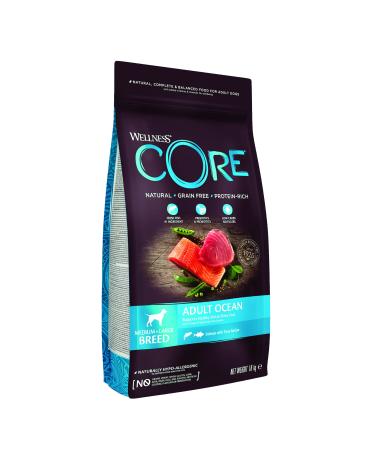 Wellness Core Ocean Natural and Grain-Free Dry Dog Food for Large and Medium Dogs Salmon/Tuna 1.8 kg