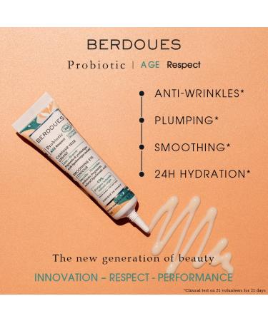 BERDOUES Probiotic Age Respect Smoothing Eye Contour | Organic Anti Aging Treatment for Dark Circles & Puffiness | Hyaluronic Acid Formula for Smooth, Youthful Eyes - Buy Online on GoSupps.com