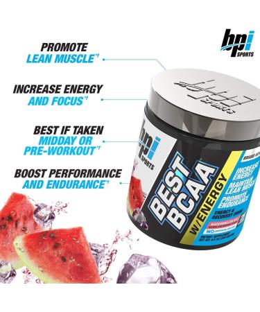 Buy BPI Sports Best BCAA with Energy - Watermelon Ice - Lean Muscle Improved Performance & Recovery | 25 Servings - International Shipping - Buy Online on GoSupps.com