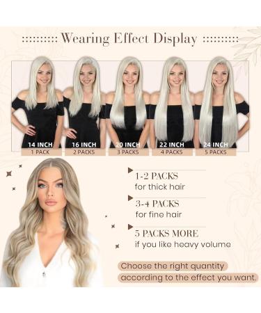 Buy Hetto Real Hair Tape-In Extensions - Blonde & Ash Blonde Highlights | 50cm Remy Thick Hair - Buy Online on GoSupps.com