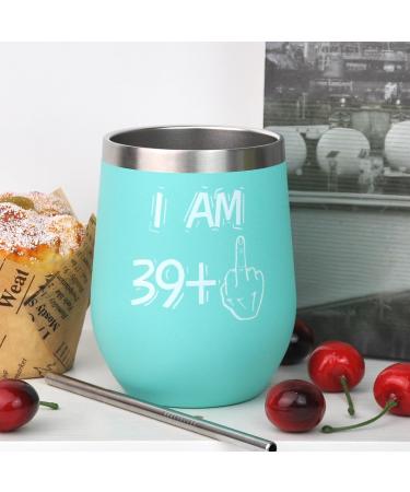 Bokalaka 40th Birthday Gift for Women - Stainless Steel Winegrowers 350ml Blue - Perfect 40th Birthday Idea - Buy Online on GoSupps.com