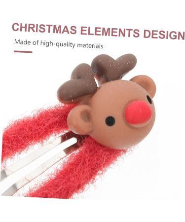 minkissy 5 Pairs Christmas Hair Clips Antlers Hair Clips Party Hairpin Resin Hair Clip Lovely Hairwear Kids Hairpin Girls Hair Accessories Xmas Hair Clip Button Cartoon Nylon Child - Buy Online on GoSupps.com