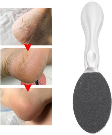 Stainless Steel Dual Sided Foot Scrubber Callus Remover with Replaceable Sandpaper for Comfortable Handle Design Multifunctional Applications - Buy Online on GoSupps.com