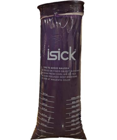 iSick Disposable Vomit Bags 1000ml 24pk - Premium Medical Grade Dark Purple Bags for Morning Sickness & Motion Sickness - Ideal for Kids, Taxis, Drivers - Portable & No Mess (Pack of 24) - Buy Online on GoSupps.com
