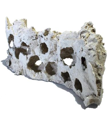 Hole Rock Aquarium Decoration - Lake Malawi S-Shape 39x13x17 cm Beige | International Shipping Available - Buy Online on GoSupps.com