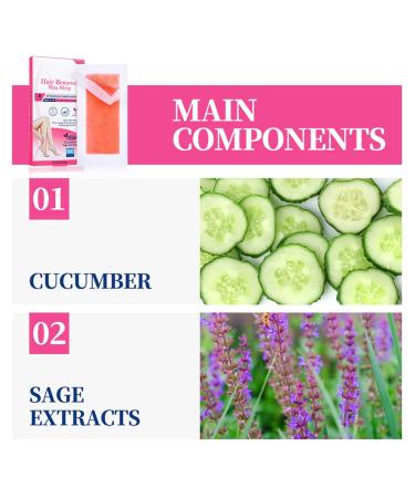 Hair Removal Wax Strips - Easy-to-Use Depilatory Strips for Face Body & Legs - Safe & Mild Epilator Wax Paper - Buy Online on GoSupps.com