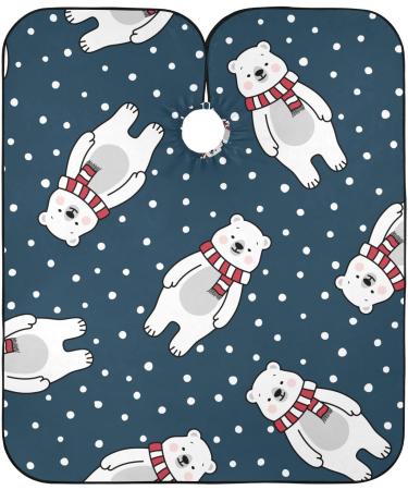 Waterproof Barber Cape - Cute Polar Bear & Cheetah Haircut Bib for Men & Women | Unisex Hair Cutting Cape (8rp1a - Buy Online on GoSupps.com