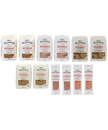 Rummo Wholemeal Pasta Pack of 12 6 Different Varieties Whole Grain Pasta 500g