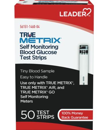 Leader True Metrix Self Monitoring Blood Glucose Test Strips 50 Count Per Box