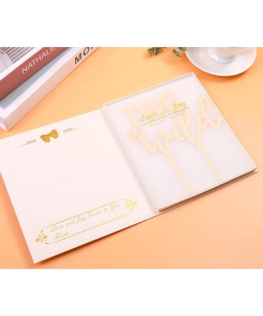 LOVENJOY Two Wild Cake Topper Gold Acrylic for Boy Girl 2nd Birthday Cake Decorations Gift Boxed - Buy Online on GoSupps.com