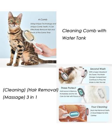 Cabbage Pets Sticky Brush 2.0 for Cats - 4 in 1 Universal Pet Knots Remover with Wet Wipes & Cotton Towels | Best Cat Brush for Grooming & Shedding - Buy Online on GoSupps.com