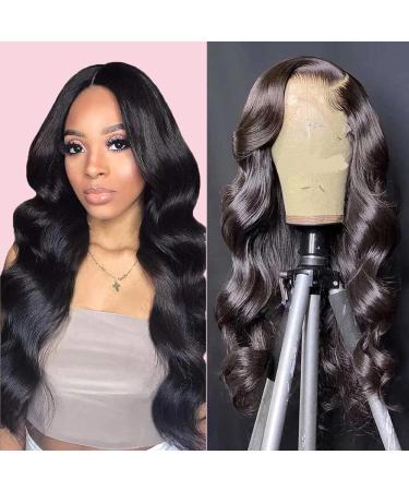 BELEXTENS 24 Inch Body Wave Lace Front Wigs Human Hair Pre Plucked 180% Density 13x4 HD Lace Front Human Hair Wigs for Black Women Glueless Brazilian Virgin Transparent Lace Frontal Wigs Human Hair 24 Inch 13x4 Body Wave...