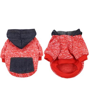 Waterproof Winter Dog Coat | Warm Jacket & Sweater for Puppies | Fleece Hoodie for Medium Dogs | XL 1107Debkb-Red - Buy Online on GoSupps.com