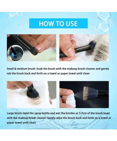 Makeup Brush Cleaner Spray - No-wash, Quick Drying, Deep Cleaning Solution (3.38 oz) - Perfect Gift for Women and Girls - Buy Online on GoSupps.com