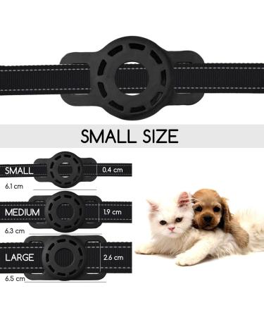 Airtag Dog Cat Collar Holder Silicone Pet Collar Case for Apple Airtag (Small Black) Small Black - Buy Online on GoSupps.com