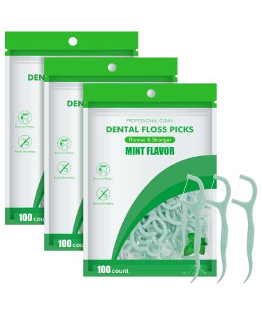 umorismo 300 Pcs Dental Floss Sticks Floss Picks Disposable 2 in 1 Dental Floss Toothpick Floss Picks Teeth Sticks for Interdental Cleaning