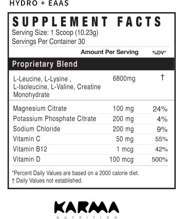 EAAs + Electrolytes Powder - 500mg Electrolyte Blend 4.8g Essential Amino Acids & 2g Creatine for Hydration & Muscle Recovery - 30 Servings Lime Lemon - Buy Online on GoSupps.com