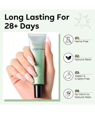 NICEDECO Soft Gel Nail Tips Glue Gel Solid Nail Glue Gel 30ml Lamp Curing Needed Solid Soak Off Glue Super Strong Nail Glue Gel For Acrylic Nails Extension Fake Nails Press On Nails - Buy Online on GoSupps.com