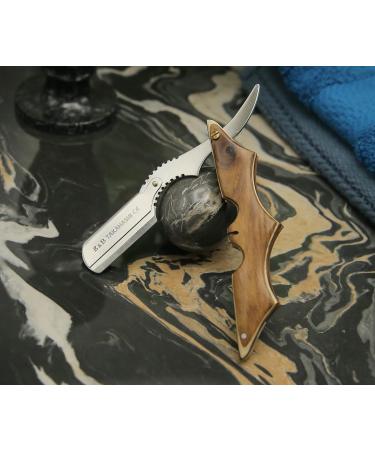TAKAHASHI Professional Straight Razor for Men - Custom Wood Batman Logo Handle Classic Barber Kit with 100 Free Blades for Ultimate Grooming - Buy Online on GoSupps.com