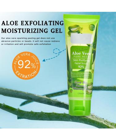 Aloe Vera Facial Scrub Aloe Vera Body Exfoliator Natural Exfoliating Face Scrub Aloe Vera Gel For Face Scrub Exfoliator Clean Pore Dirt Oil Control-Moisturizing Hydrating Smooth Tender Refreshing - Buy Online on GoSupps.com