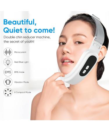 Electric Double Chin Reducer with Blue Red Light for Skin Lifting & Shaping - Buy Online on GoSupps.com