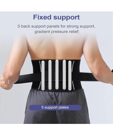 Waist Support Belt Reflective Lumbar Wrap Lower Back Support | Multipurpose Waist Supports Workout Back Brace for Outdoor Activities Black XL - Buy Online on GoSupps.com