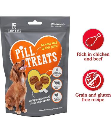 Rosewood Dog Pill Treats - Single 80g Packet Chicken Beef 80 g (Pack of 1) - Buy Online on GoSupps.com