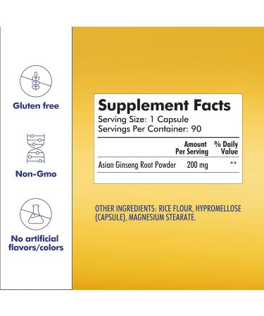 Santo Remedio Ginseng for Energy and Immune Support Dietary Supplement 200 mg 90 Capsules - Buy Online on GoSupps.com