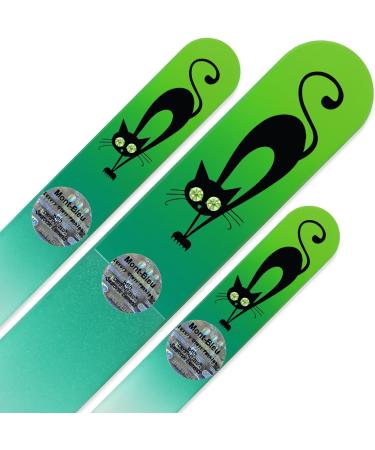 Mont Bleu Set of 3 Cats Crystal Nail Files hand decorated with crystals from Swarovski - Hand Made Czech Tempered Glass Lifetime Guaranty Fern Green - Buy Online on GoSupps.com
