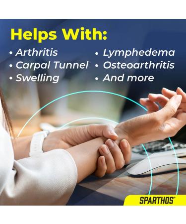 Sparthos Arthritis Hand Compression Gloves | Carpal Tunnel & Neuropathy Pain Relief | Fingerless Circulation Glove for Men and Women | Medium Size | Midnight Black - Buy Online on GoSupps.com