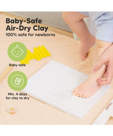 Baby Hand and Footprint Kit - Keepsake for Baby Shower - Picture Frame for Registry - Alpine White - Buy Online on GoSupps.com