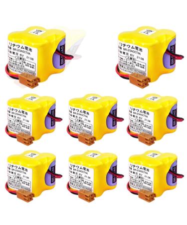 *(8-Pack) BR-2/3AGCT4A 6V Battery Replace for Panasonic FANUC BR-2/3AGCT4A Battery A98L-0031-0025 Battery