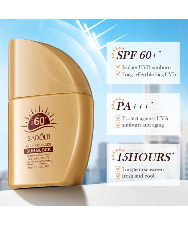 Face Suncream SPF 60 + After Sun Repair Cream Sun Screen Skincare Set with Collagen and Niacinamide Daily UVA/UVB Anti-Ageing Redness Sun Protection Combination Moisturising for Kids Women Men - Buy Online on GoSupps.com