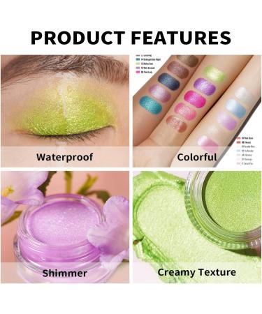 Oulac Glitter Eyeshadow Metallic Finish - Waterproof High Impact Green Eyeshadow for Eye-Catching Makeup | Vegan Formula | 12g (15) Melon Sour - Buy Online on GoSupps.com