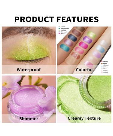 Oulac Glitter Eyeshadow - High Pigmented Waterproof Yellow-Green Cream | Metallic Shimmering Finish | Vegan & Cruelty-Free 06g (Melon Sour) - Buy Online on GoSupps.com
