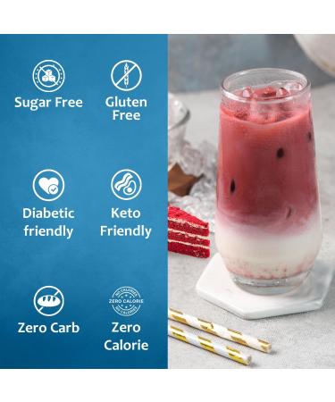 Syruvia Sugar-Free Red Velvet Coffee Syrup - 25.4 fl oz Premium Coffee Flavoring Syrup - 0 Calorie- Kosher Coffee Syrups Gluten Free Perfect for Drinks Soda Shakes Desserts and More. - Buy Online on GoSupps.com