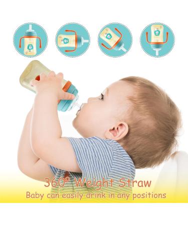 nohlerlife Sippy Cup for Baby Months 6+ Non Spill Cup for Toddlers Baby Straw Cup with Handles Leak-Proof Soft Spout Cup with 3 Types Silicone Spouts BPA Free - 8 Oz - Buy Online on GoSupps.com