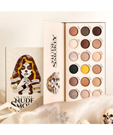 Nude Naked Eyeshadow Makeup Palette - 18 Shades of High Pigment Matte and Shimmer Eyeshadows - Waterproof, Blendable, Long Lasting - Natural Brown Soft Makeup Look - Elegant Eyes - Buy Online on GoSupps.com