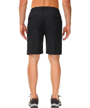 Libin Men's Lightweight Quick Dry Stretch Cargo Shorts - Black X-Large | Ideal for Outdoor Hiking, Travel, Golf & Fishing - Buy Online on GoSupps.com
