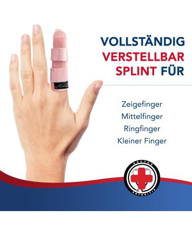 Dr. Arthritis Finger Bandage - Doctor Designed Protection with Brackets & Rails for Small Middle & Index Fingers - Pink S/M (Couple) | Injury Recovery - Buy Online on GoSupps.com