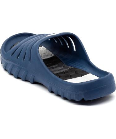 Lekann Men's Flip Flops - Lightweight Bathing Shoes & Indoor Slippers | Outdoor Beach Slides | Dark Blue | Size 45 EU - Buy Online on GoSupps.com