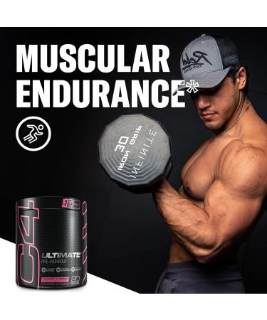C4 Ultimate Pre Workout Powder Watermelon - Sugar Free Energy Supplement - 300mg Caffeine, 3.2g Beta Alanine, 2 Patented Creatines - for Men & Women - 20 Servings Strawberry Watermelon - Buy Online on GoSupps.com